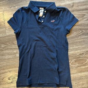 Hollister Women's Navy Polo Shirt